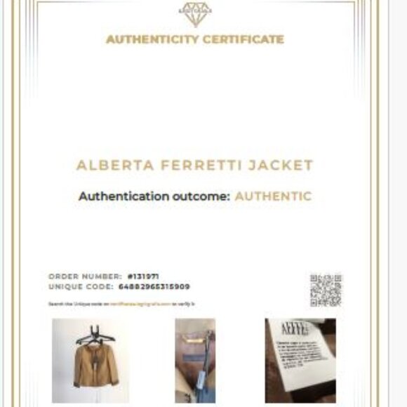 Authentic Alberta Ferretti Silk-Cotton Embellished Blazer-BNWT Sz2 80s 9… - Picture 11 of 11